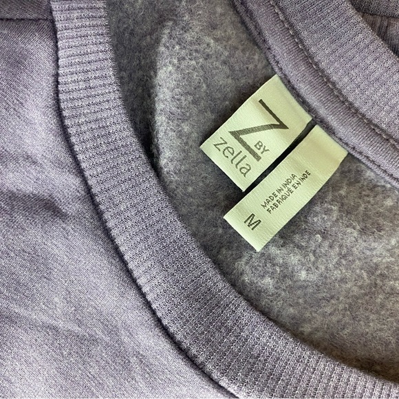𝅺nwt Z by Zella Purple Maternity Crew Neck Sweatshirt Size Medium - Picture 4 of 6